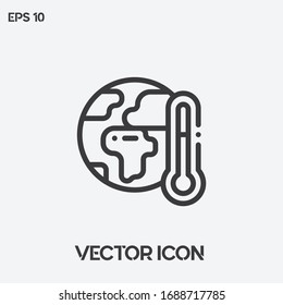 Vektorillustration zur Erderwärmung Symbol-Abbildung. Ui/Ux. Premium-Qualität.
