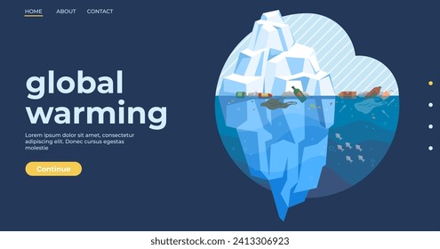 Global warming vector illustration. Dioxide, ghost haunting atmosphere, narrates story greenhouse gas and its impact Greenhouse gas, puppeteer climate change, pulls strings in theatrical performance