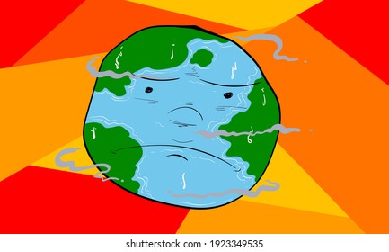 Calentamiento global, ilustración vectorial. EPS 10.