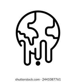 Globale Erwärmung Vektor Linie Symbol