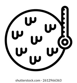 Global Warming Vector Line Icon Design