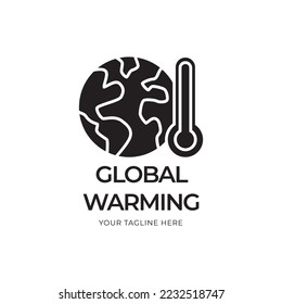 Design-Vorlage für das Global Warming-Vektorlogo