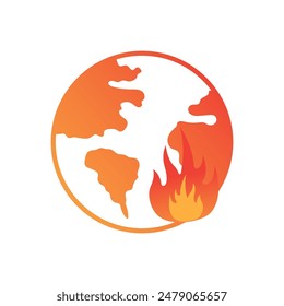 Global Warming vector logo design template