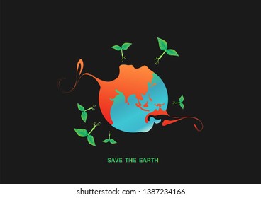 Global warming, we have to help to plant as many trees as possible, Save the earth.