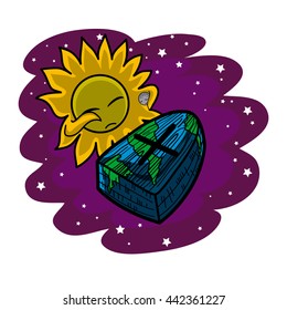 Global warming.Planet death