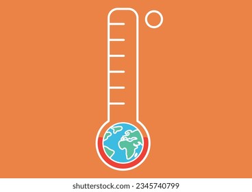 Global Warmth Hot Earth Thermometer Climate Change