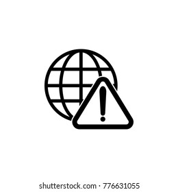 Global warning icon. Cyber security Icon. Premium quality graphic design. Signs, symbols collection, simple icon for websites, web design, mobile app on white background