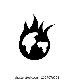 Global Warning icon on white background