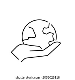 global warning icon vector eps10. Earth warming 