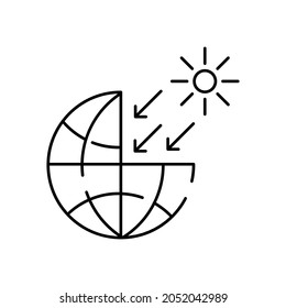 global warning icon vector eps10. Earth warming