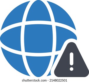 globale Warnung Vektorgrafik auf transparentem Hintergrund.Symbole in Premium-Qualität.Glyphen Vektorsymbol für Konzept und Grafikdesign.