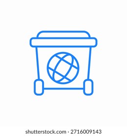 Icono global de residuos signo Vector
