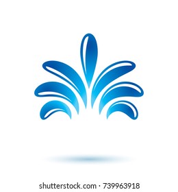 Global water circulation vector icon for use as marketing design symbol. Alternative medicine concept.