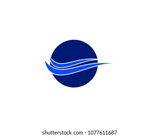Global Water Wave Icon Vector Logo Template Illustration Design