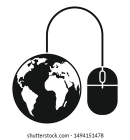 Icono global de banca web. Icono de vector de banca web global para diseño web aislado en fondo blanco