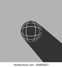 Global web icon on white background 
