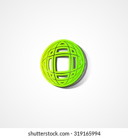 Global web icon on white background 