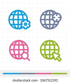 Global Web Traffic - Zap Icons. A set of 4 professional, pixel-aligned icons.