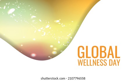 global wellness day. Design suitable for greeting card poster and banner