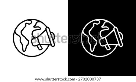 Global White Icon Set Design
