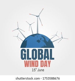 Global Wind Day Vector Illustration