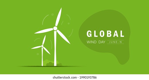 Global wind day vector illustration.