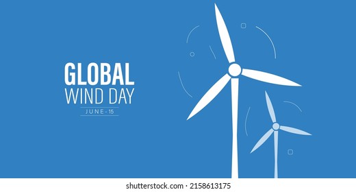 Global wind day vector illustration.