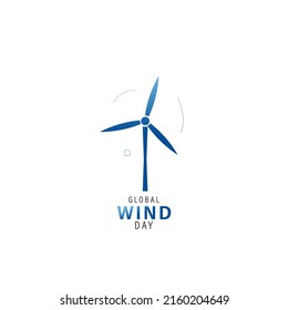 Global wind day vector illustration.