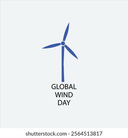 Global wind day vector illustration. Illustration of a Global Wind Day.