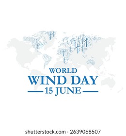 Global wind day vector illustration. World wind day vector illustration. world wind day. 15 june global wind day. eps file.