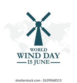 Global wind day vector illustration. World wind day vector illustration. world wind day. 15 june global wind day. eps file.