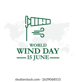 Global wind day vector illustration. World wind day vector illustration. world wind day. 15 june global wind day. eps file.