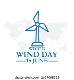 Global wind day vector illustration. World wind day vector illustration. world wind day. 15 june global wind day. eps file.