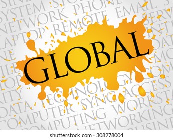 Global word cloud concept