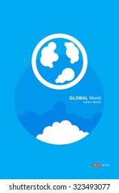 GLOBAL World, Agent, meaning, symbols, logos, trademarks, Vector eps 10