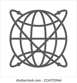 Global World Language Website Simple Line Icon