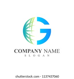 Global World Logo Design Template, World Letter G logo