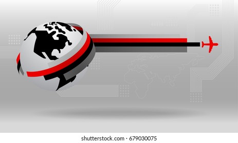 global world map business icon