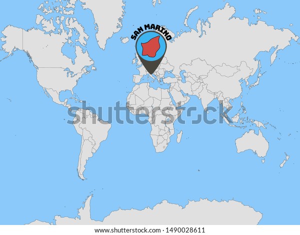 Global World Map Geolocation Contour Country Stock Vector Royalty