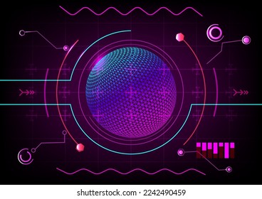 Global world planet futuristic technology internet network communication glowing abstract background pattern wallpaper vector illustration
