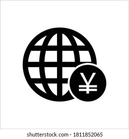 Weltyen-Symbol für das Symbol des Finanzwesens