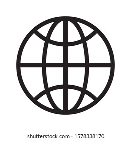 Global, Worldwide internet Web Icon isolated on white background EPS Vector