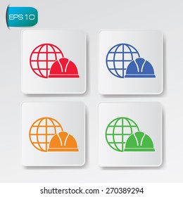 Global,hat design on buttons background