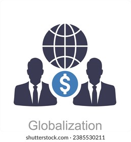 Globalization and business icon concept