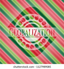 Globalization christmas emblem.