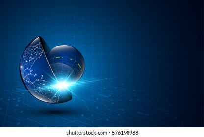 globalization digital technology futuristic concept design background