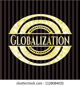 Globalization gold shiny badge