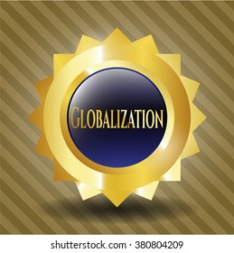 Goldenes Zeichen der Globalisierung
