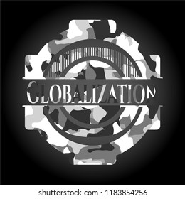 Globalization grey camo emblem