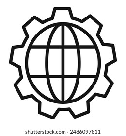 Globalization icon mark in filled style